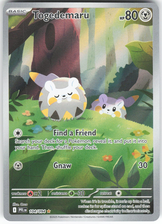 Togedemaru - Illustration Rare ME02: Phantasmal Flames 104/094 NM
