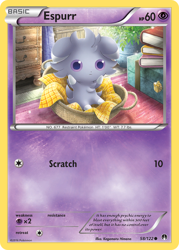 Espurr 58/122 Common Reverse Holo BREAKpoint NM/LP