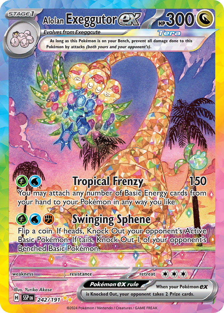 Alolan Exeggutor ex 242/191 Special Illustration Rare Surging Sparks NM/M