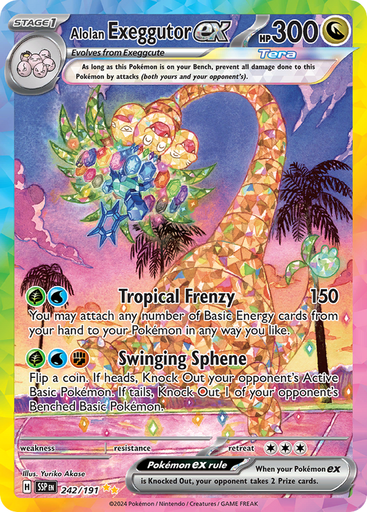 Alolan Exeggutor ex 242/191 Special Illustration Rare Surging Sparks NM/M