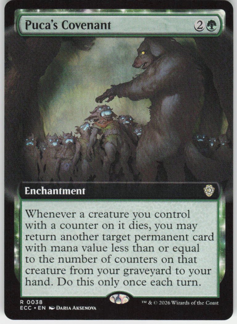 Puca's Covenant (Extended Art) R Commander: Lorwyn Eclipsed 38 NM