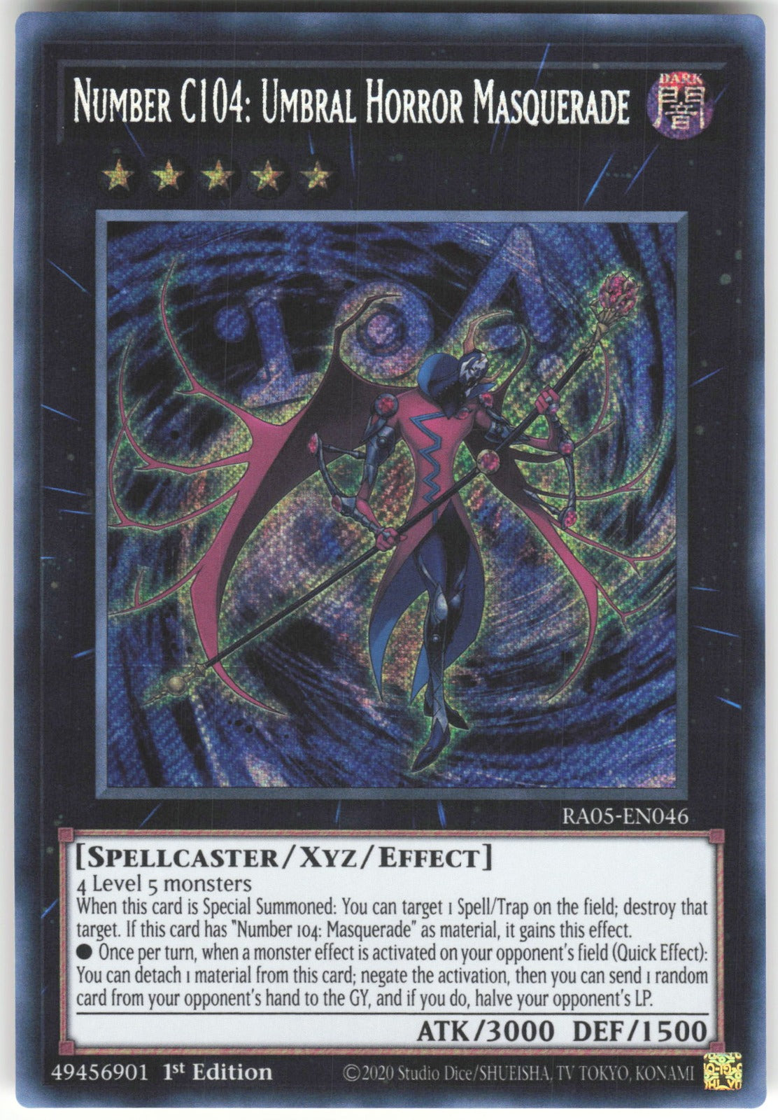 Number C104: Umbral Horror Masquerade (Secret Rare) Secret Rare Rarity Collection 5 RA05-EN046 NM
