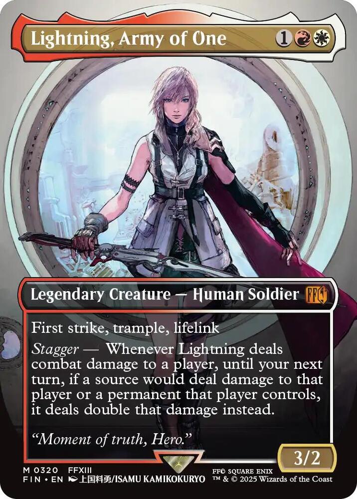 Lightning, Army of One (0320) (Borderless) 320 Mythic FINAL FANTASY NM/M