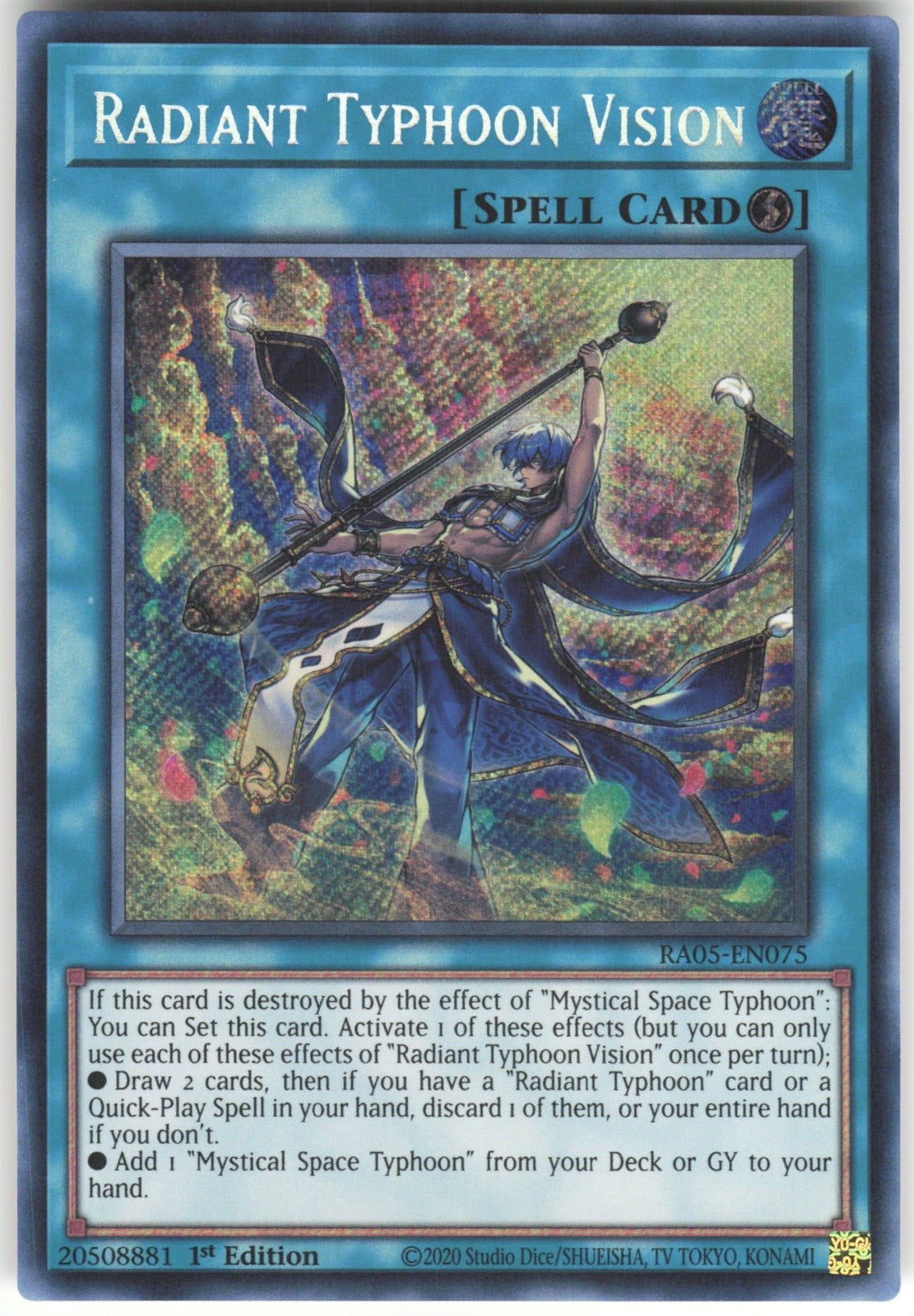 Radiant Typhoon Vision (Secret Rare) Secret Rare Rarity Collection 5 RA05-EN075 NM