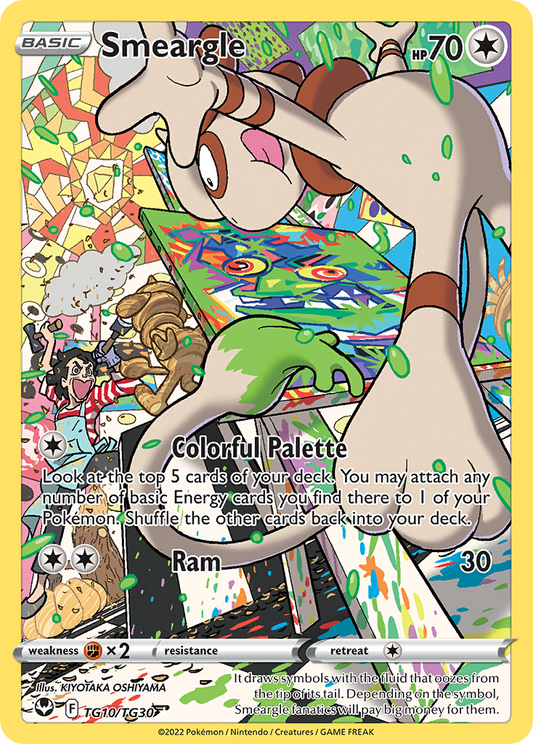 Smeargle TG10/TG30 Trainer Gallery Rare Silver Tempest Trainer Gallery Holo NM/M