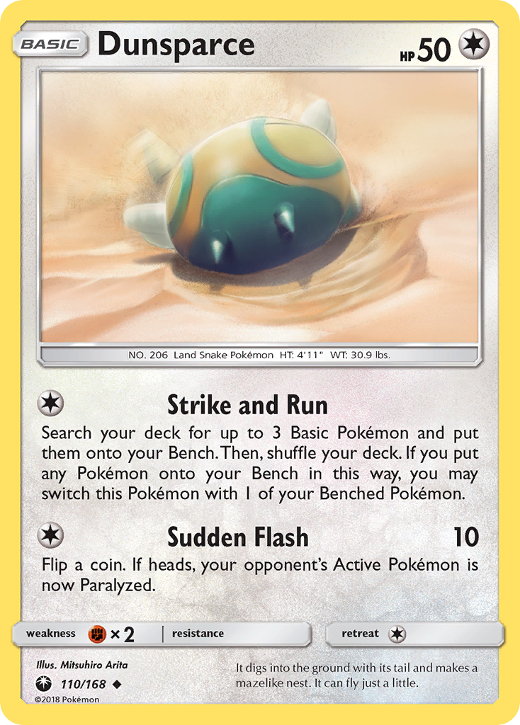 Dunsparce 110/168 Uncommon Reverse Holo Celestial Storm NM/LP