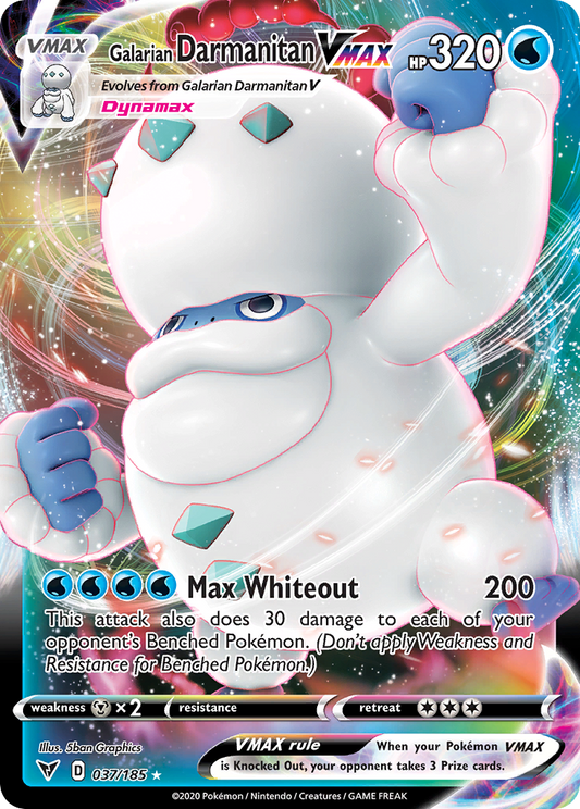 Galarian Darmanitan VMAX 037/185 VMAX Rare Vivid Voltage Holo NM/M