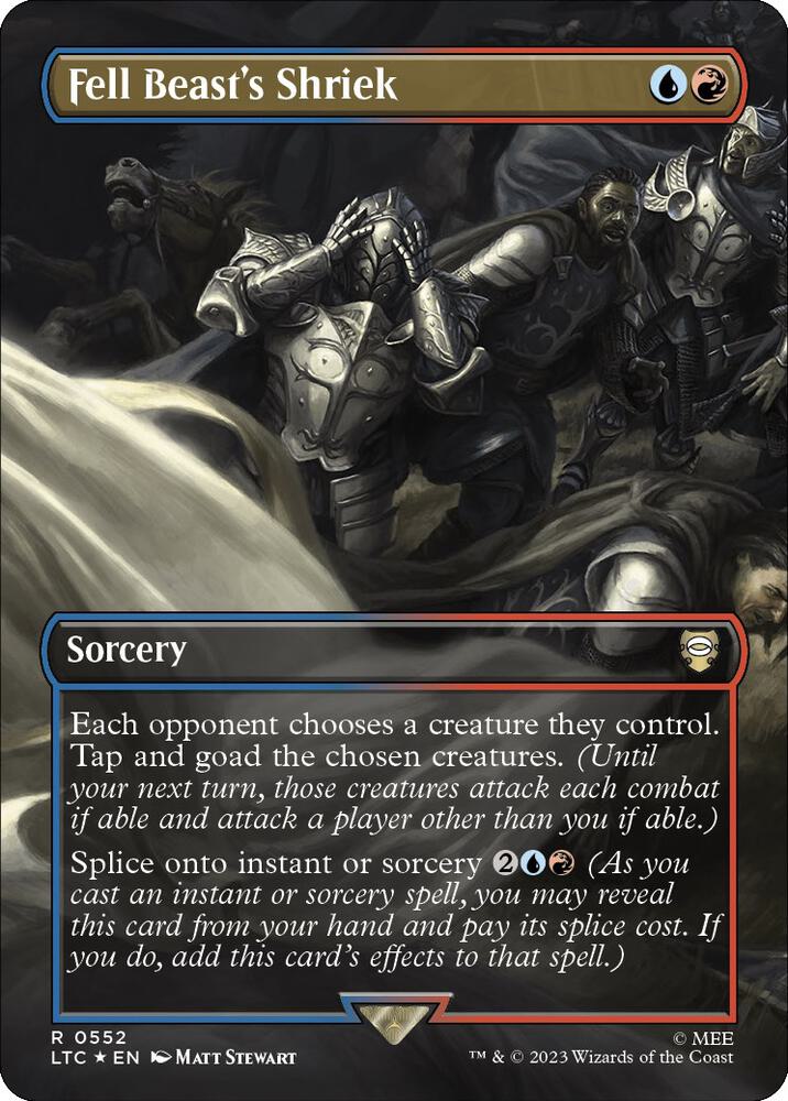 Fell Beast's Shriek (Borderless) (Surge Foil) 552 Foil Commander: The Lord of the Rings: Tales of Middle-earth NM/M