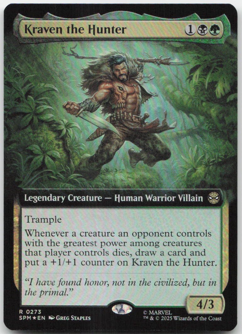Kraven the Hunter (Extended Art) R Marvel's Spider-Man 273 NM