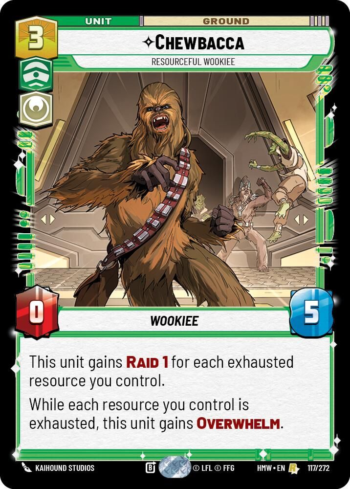Chewbacca - Resourceful Wookiee 117/272 Rare Homeworlds NM/M