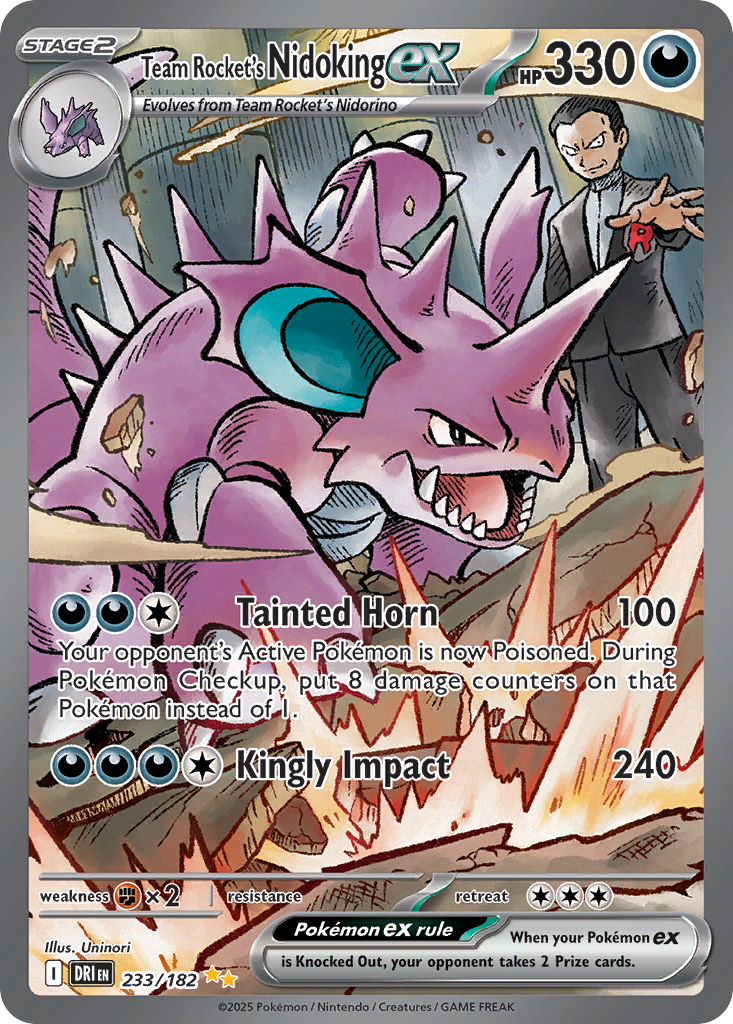 Team Rocket's Nidoking ex 233/182 Holo Destined Rivals NM/M