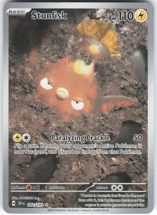 Stunfisk - Illustration Rare SV08: Surging Sparks 202/191 NM
