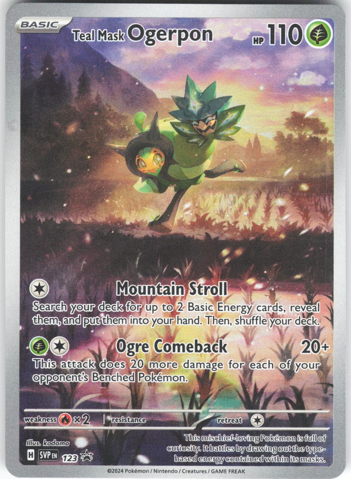Teal Mask Ogerpon 123 Promo Scarlet & Violet Promo Holo LP