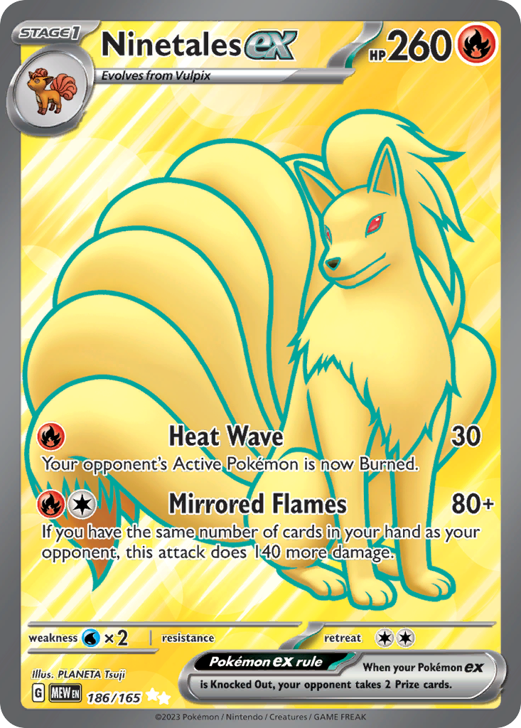 Ninetales ex 186/165 Ultra Rare 151 NM/M