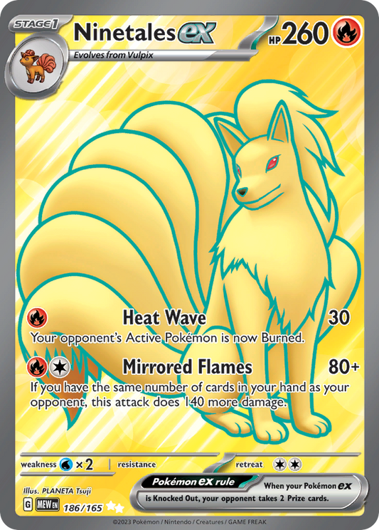Ninetales ex 186/165 Ultra Rare 151 NM/M