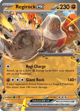 Regirock ex 107/217 Double Rare Ascended Heroes NM/M