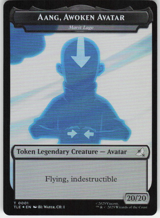 Aang, Awoken Avatar - Marit Lage // Treasure Double-Sided Token T Avatar: The Last Airbender: Eternal-Legal 1 // 22 NM