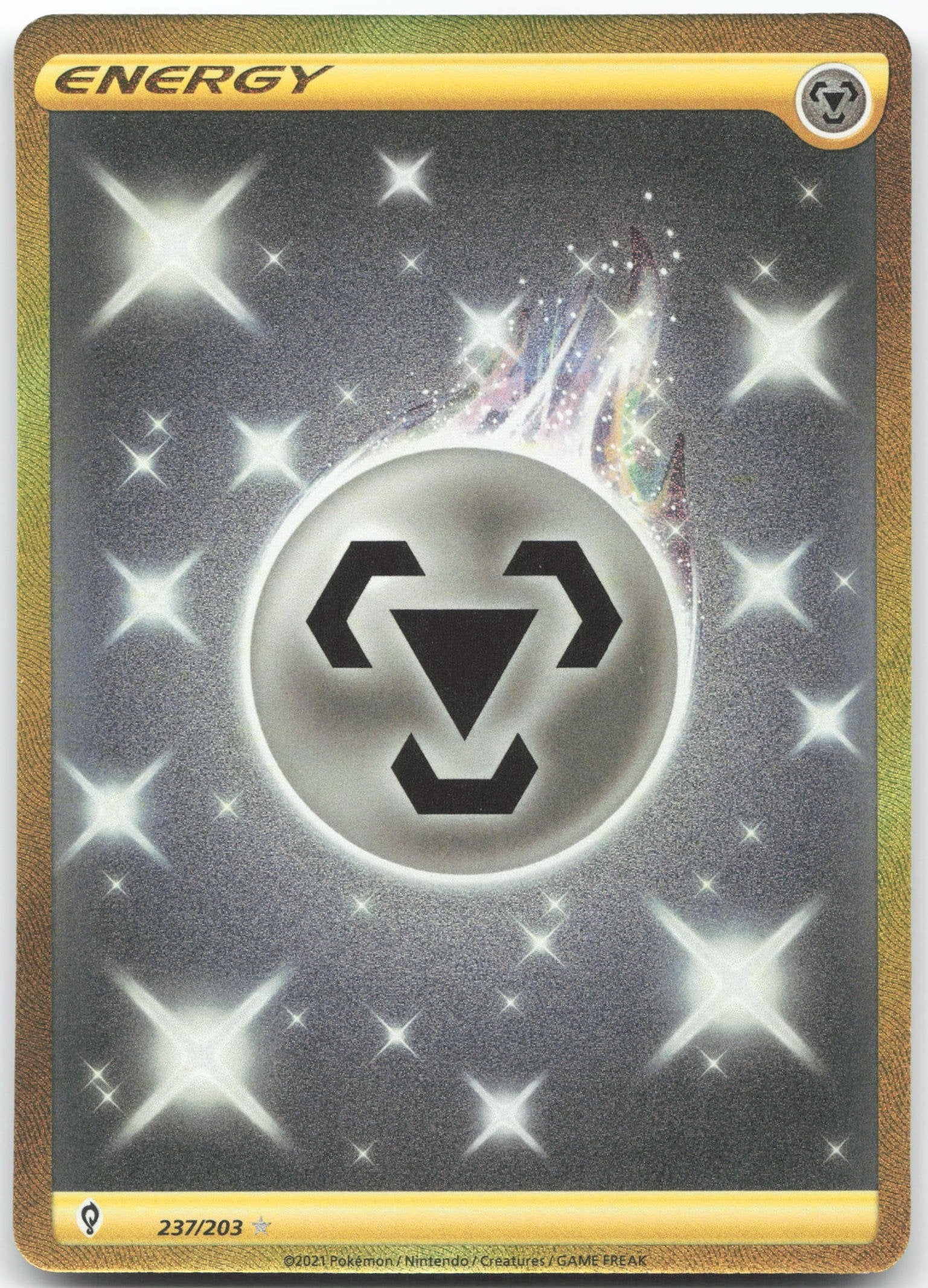 Metal Energy (Secret) Secret Rare SWSH07: Evolving Skies 237/203 NM
