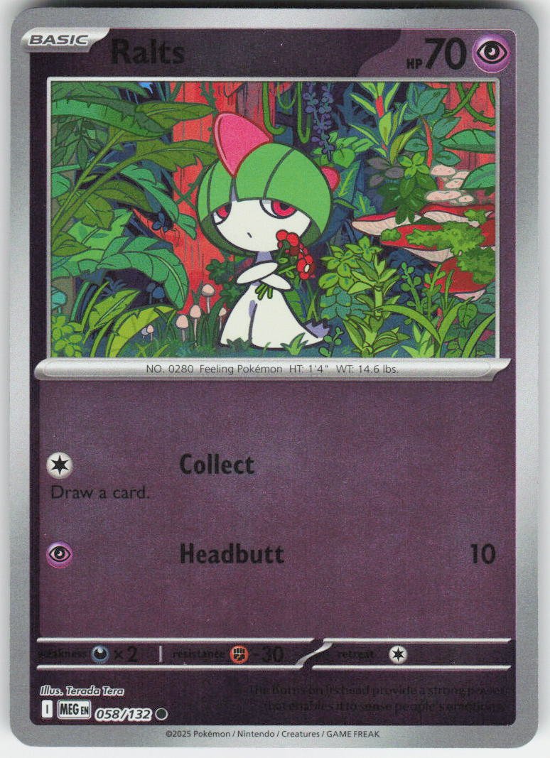 Ralts Common ME01: Mega Evolution 058/132 NM