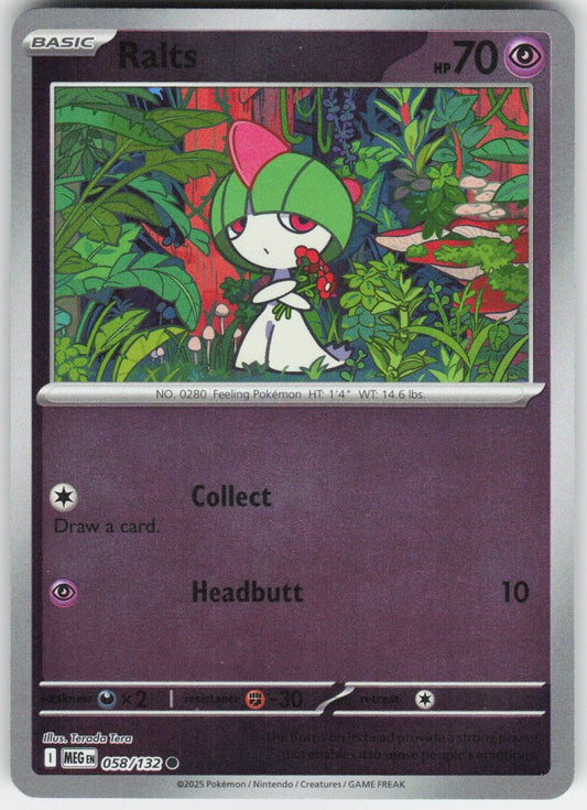 Ralts Common ME01: Mega Evolution 058/132 NM