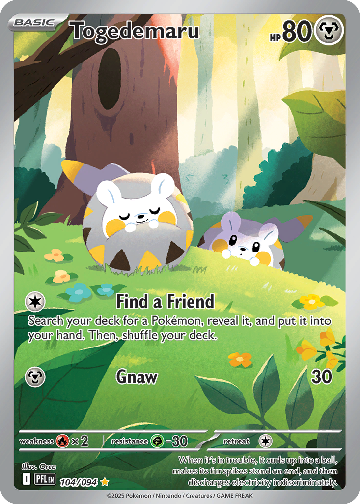 Togedemaru 104/094 Illustration Rare Phantasmal Flames NM/M