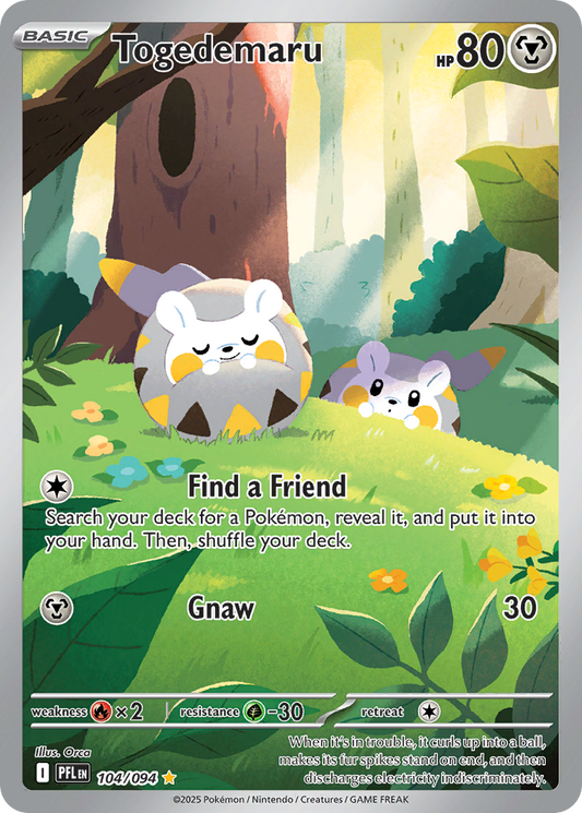 Togedemaru 104/094 Illustration Rare Phantasmal Flames NM/M