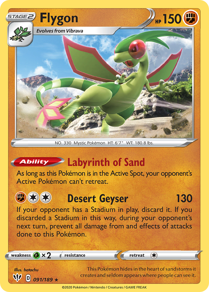 Flygon 091/189 Rare Darkness Ablaze NM/LP