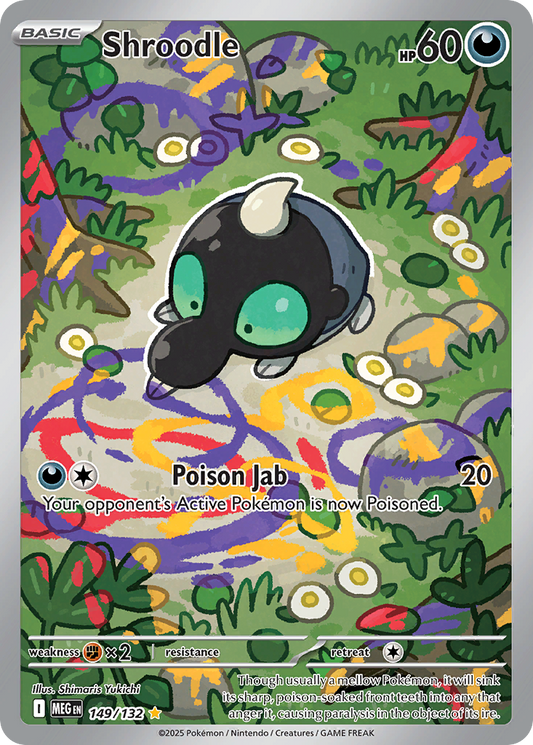Shroodle 149/132 Illustration Rare Mega Evolution NM/M