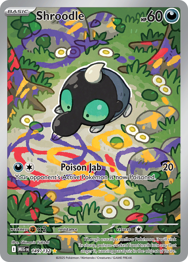 Shroodle 149/132 Illustration Rare Mega Evolution NM/M
