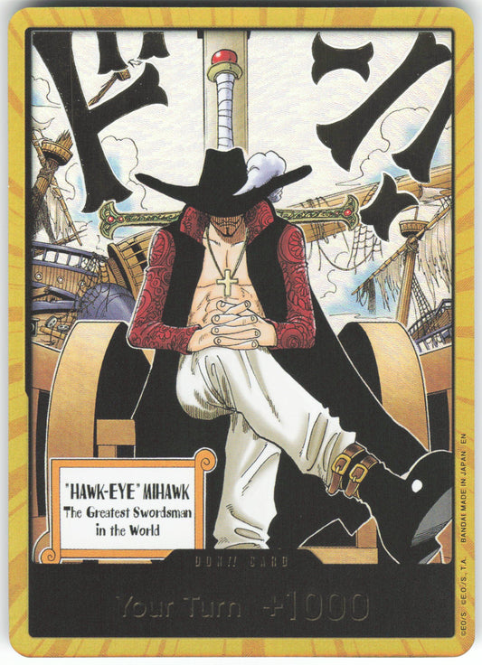 DON!! Card (Dracule Mihawk) (Gold) DON!! The Azure Sea's Seven NM