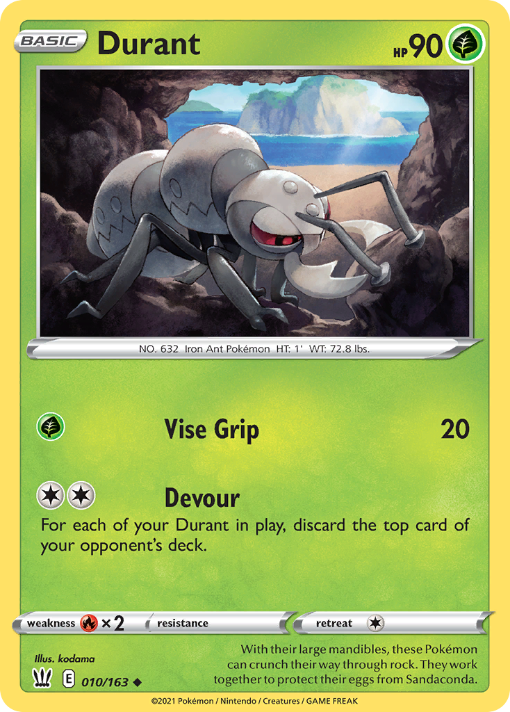 Durant 010/163 Uncommon Reverse Holo Battle Styles NM/LP