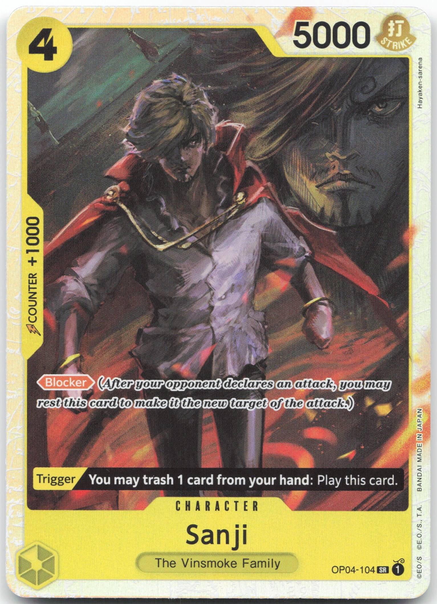 Sanji (104) SR Kingdoms of Intrigue OP04-104 NM