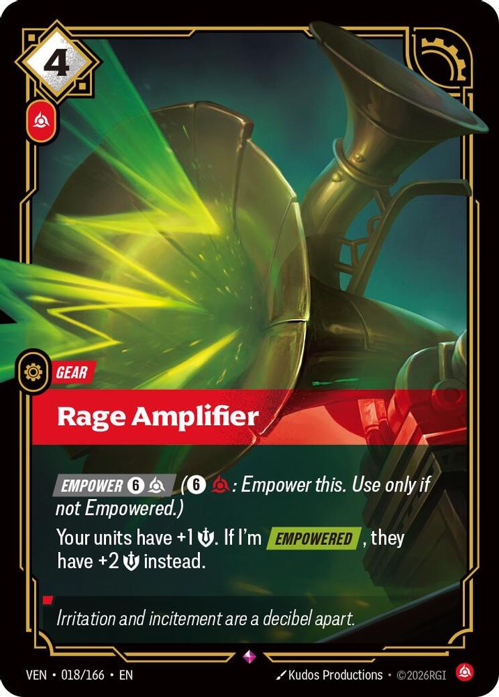 Rage Amplifier 018/166 Rare Vendetta NM/M