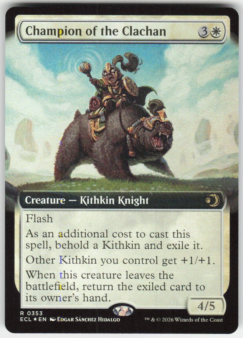 Champion of the Clachan (Extended Art Foil) R Lorwyn Eclipsed 353 NM