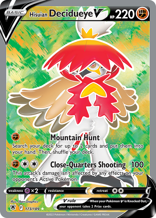 Hisuian Decidueye V 173/189 Ultra Rare Astral Radiance NM/M