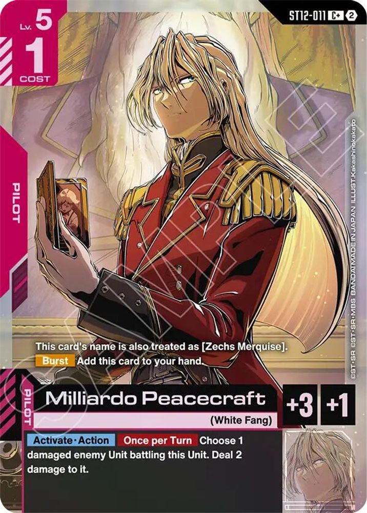 Milliardo Peacecraft (C+) ST12-011 C+ Starter Deck 12: Raging Onslaught NM/M