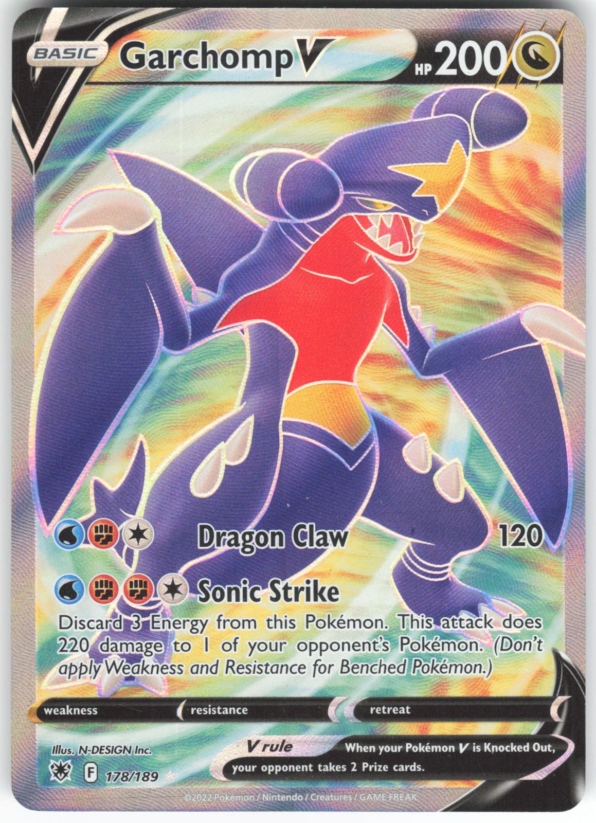 Garchomp V 178/189 Ultra Rare Astral Radiance LP