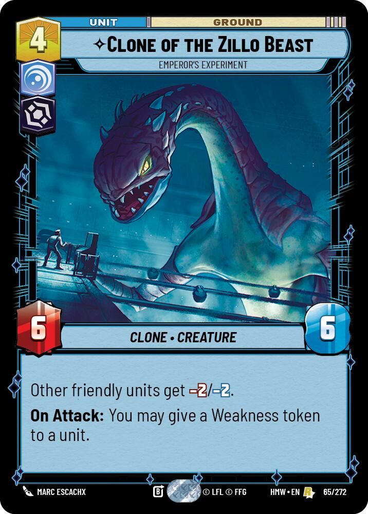 Clone of the Zillo Beast - Emperor's Experiment 65/272 Rare Homeworlds NM/M