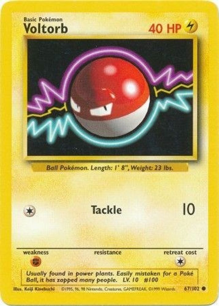 Voltorb 67/102 Common Base Set Unlimited NM/M