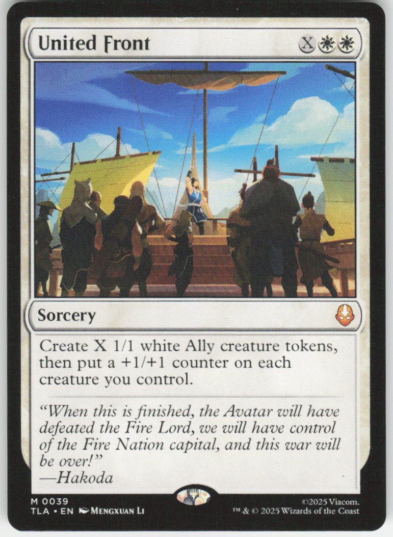 United Front M Avatar: The Last Airbender 39 NM