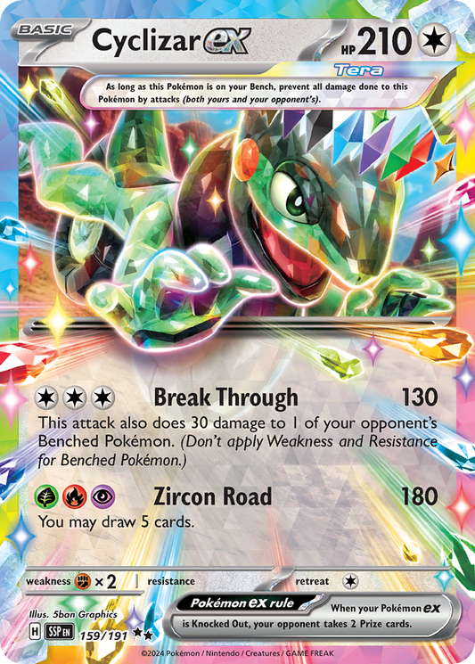 Cyclizar ex 159/191 Double Rare Surging Sparks NM/M