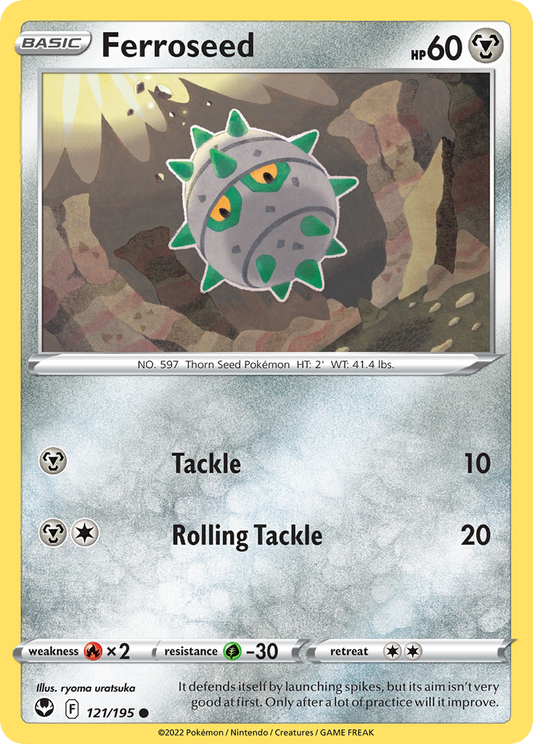 Ferroseed 121/195 Common Reverse Holo Silver Tempest NM/LP