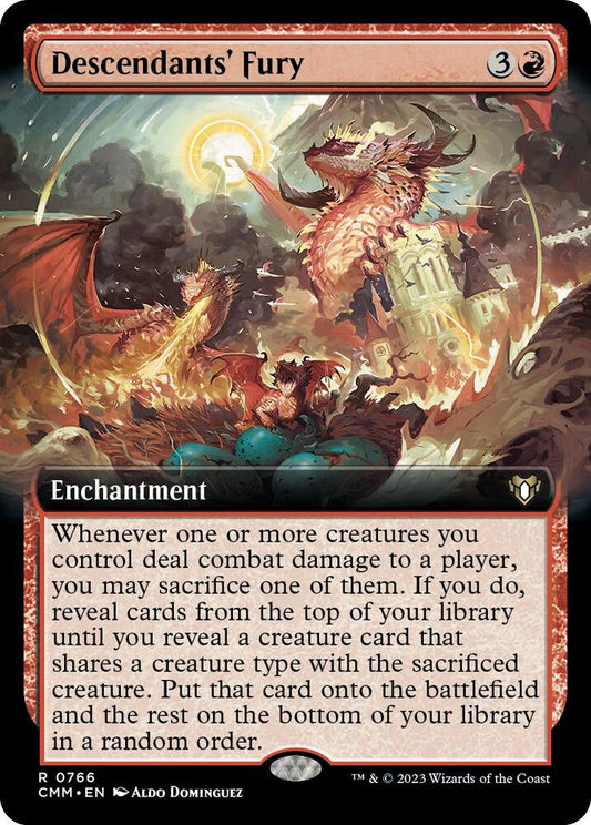 Descendants' Fury (Extended Art) 766 Rare Commander Masters NM/M