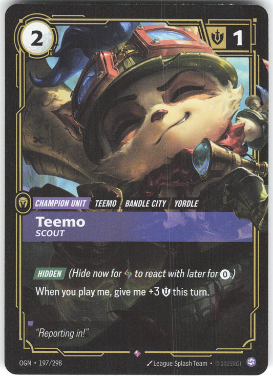 Teemo - Scout Rare Origins 197/298 NM