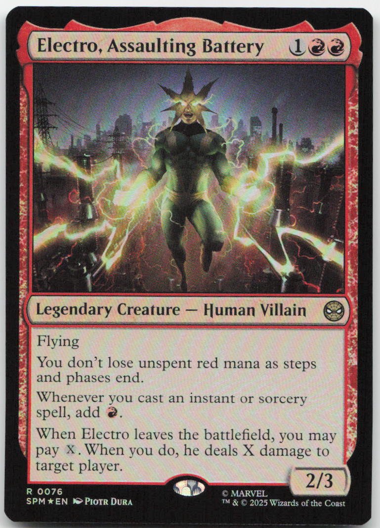 Electro, Assaulting Battery R Marvel's Spider-Man 76 NM