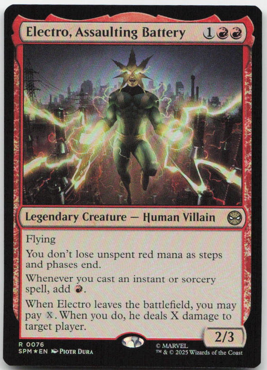 Electro, Assaulting Battery R Marvel's Spider-Man 76 NM