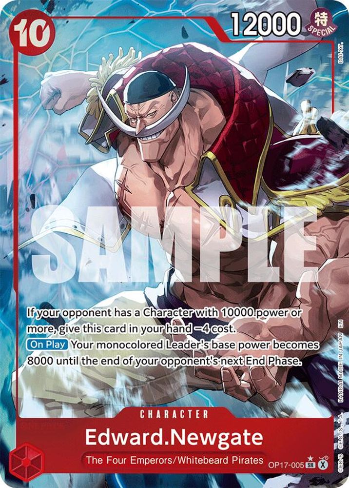 Edward.Newgate (005) (Alternate Art) OP17-005 The World's Strongest Warriors NM/M