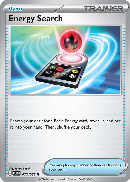 Energy Search 072/088 Common Reverse Holo Perfect Order NM/M