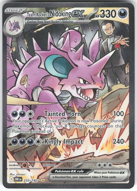 Team Rocket's Nidoking ex 233/182 Special Illustration Rare Destined Rivals NM/M