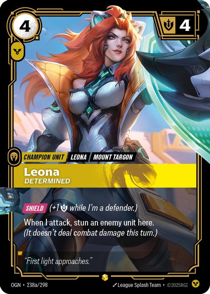 Leona - Determined (Alternate Art) 238A/298 Showcase Origins NM/M